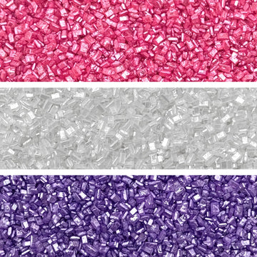 Fancy Sprinkles Total Flirt Sugar Set With Fancy Purple Tote Bag Fancy Sugar Pearlescent, Sparkly Sugar Crystals (Amethyst Purpl