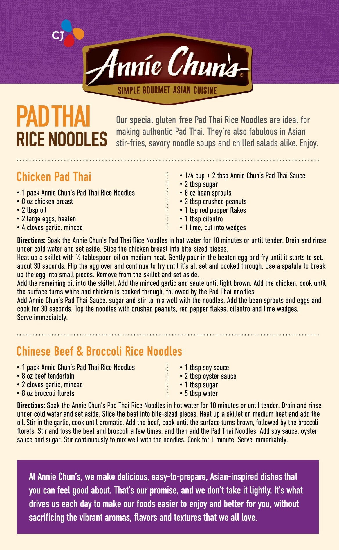Annie Chun'S Rice Noodles, Pad Thai, 8 Ounce