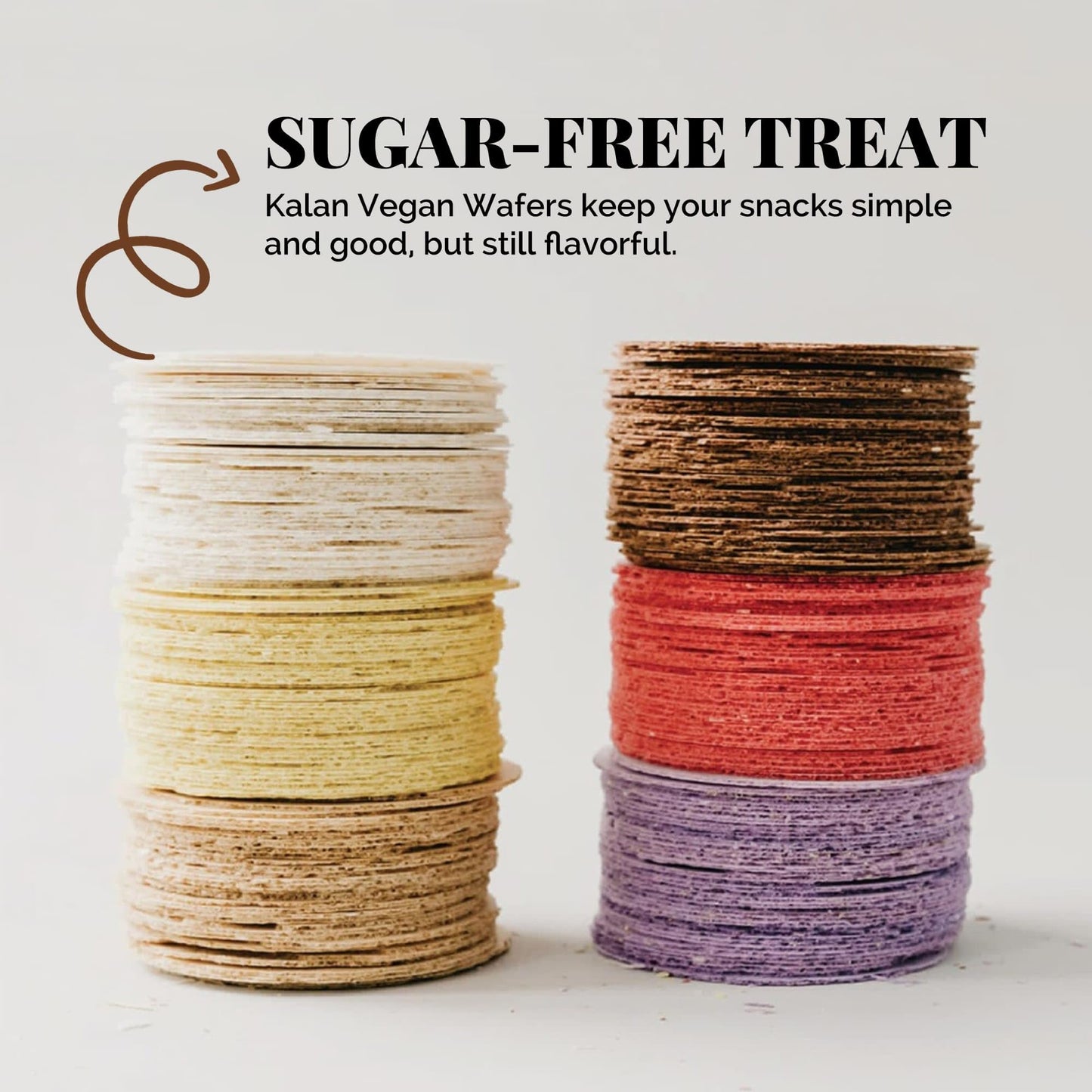 Kalan Taro Amaranth Flour Wafer Thins, Vegan And Sugar-Free, Pack Of 3