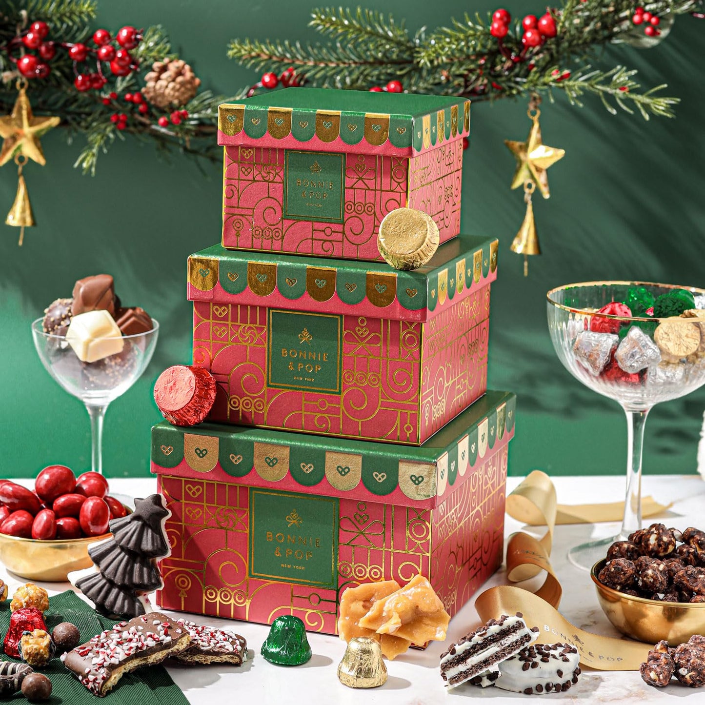 Gift Basket, Gift Tower, Candy Gift Box, Assortment Tray- Men, Women, Children Kids & Families- Chocolate- Bonnie And Pop (Chris