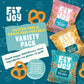 FitJoy Pretzel Variety Pack - 24 Count, 0.5 Oz Each - Tangy Dijon Mustard, Sea Salt, Cheezy White Cheddar - Gluten Free Snack