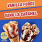 Drumstick Lil Drums Vanilla Fudge Swirl and Vanilla Swirl Sundae Cones Ice cream, caramel, 27 Fl Oz, 12 count (pack of 1)