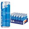 Red Bull Energy Drink, Sea Blue Edition, Juneberry, 114mg Caffeine, 12 Fl Oz, Pack of 24 Cans, Model RB242607