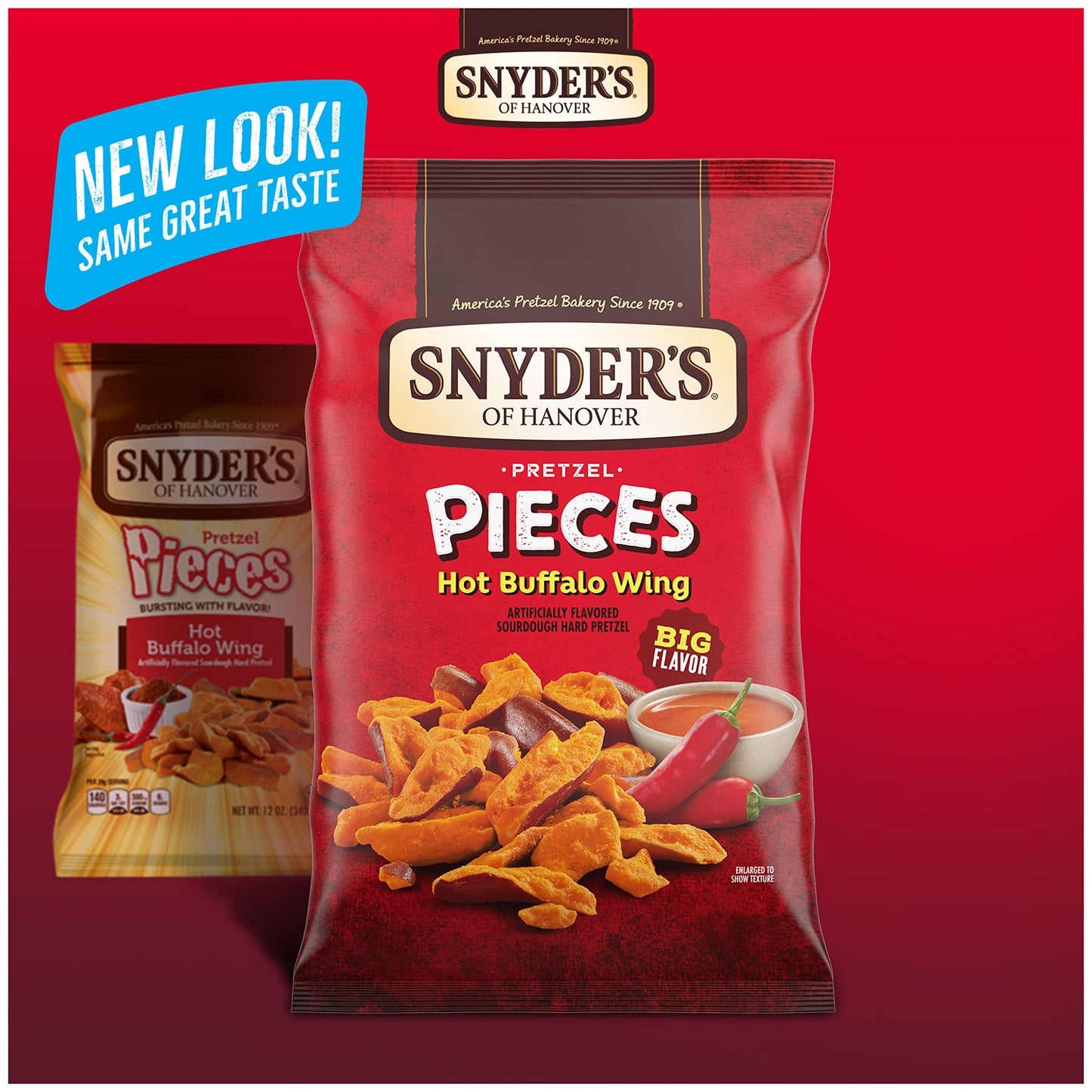 Snyder'S Of Hanover Pretzel Pieces, Hot Buffalo Wing, Party Size, 18 Oz