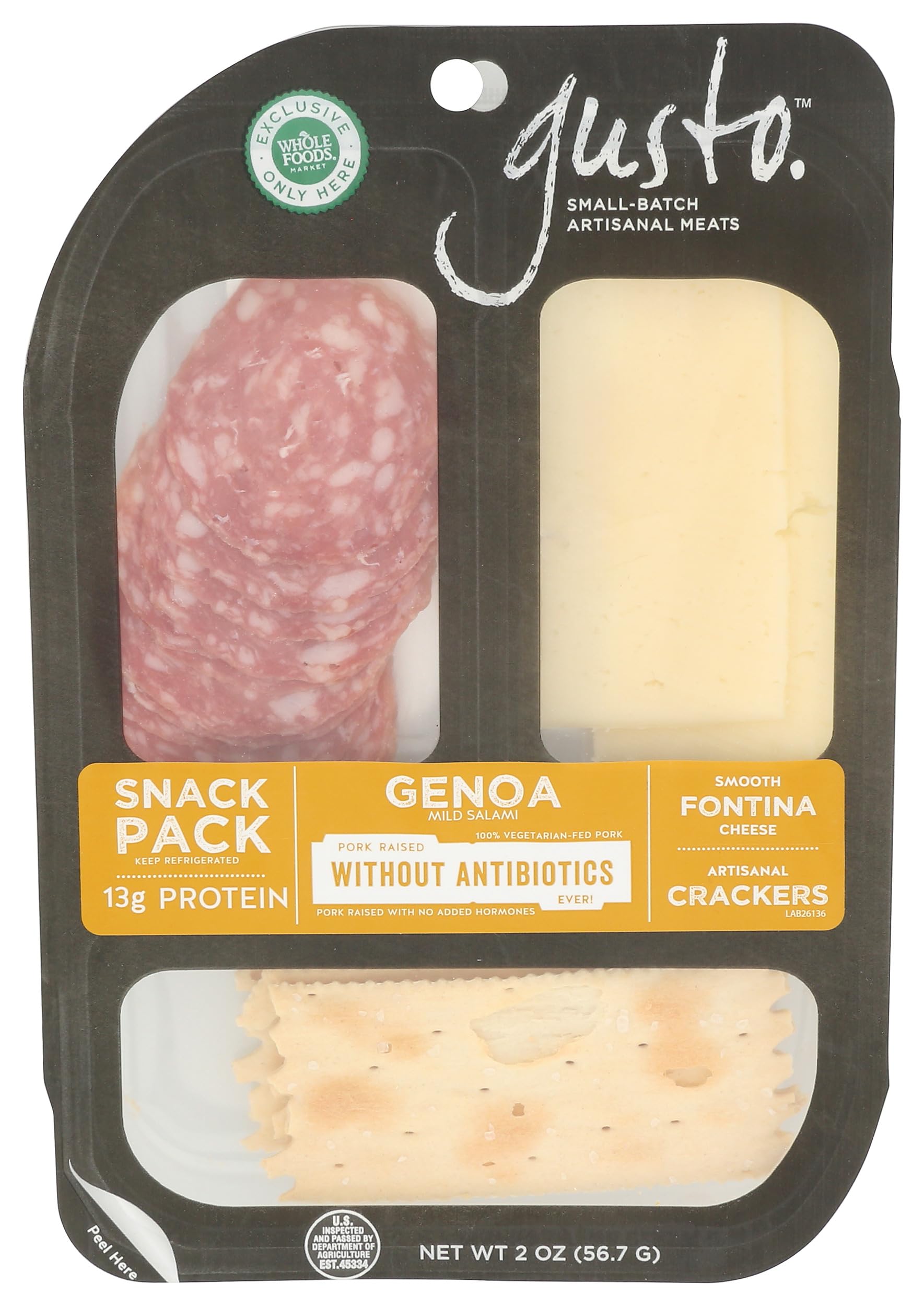 GUSTO Genoa Salami Fontina Cracker Snack, 2 OZ