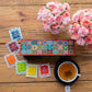 Octavius - Assorted Tea Variety Pack In Tile Motif Design Wooden Box | 6 Flavors, 60 Tea Bags | Black & Green Tea | Tea Gifts For Women & Men