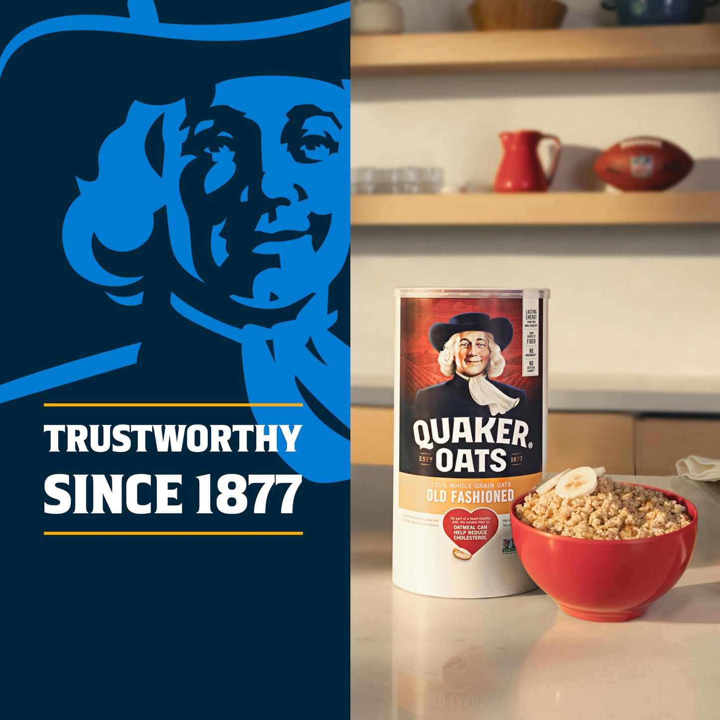 Quaker Old Fashioned Rolled Oats, Non Gmo Project Verified, Two 64Oz Bags In Box, 90 Servings