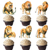 Gyufise 36Pcs Lion Animal Cupcake Toppers & Picks - Lion Birthday Decorations for Baby Shower & Animal Theme Party Cake Decor Su