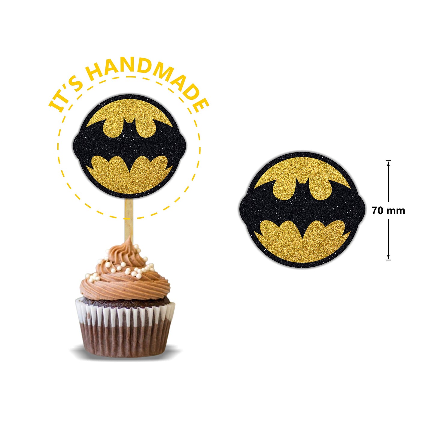 Seyal Btman Cupcake Topper