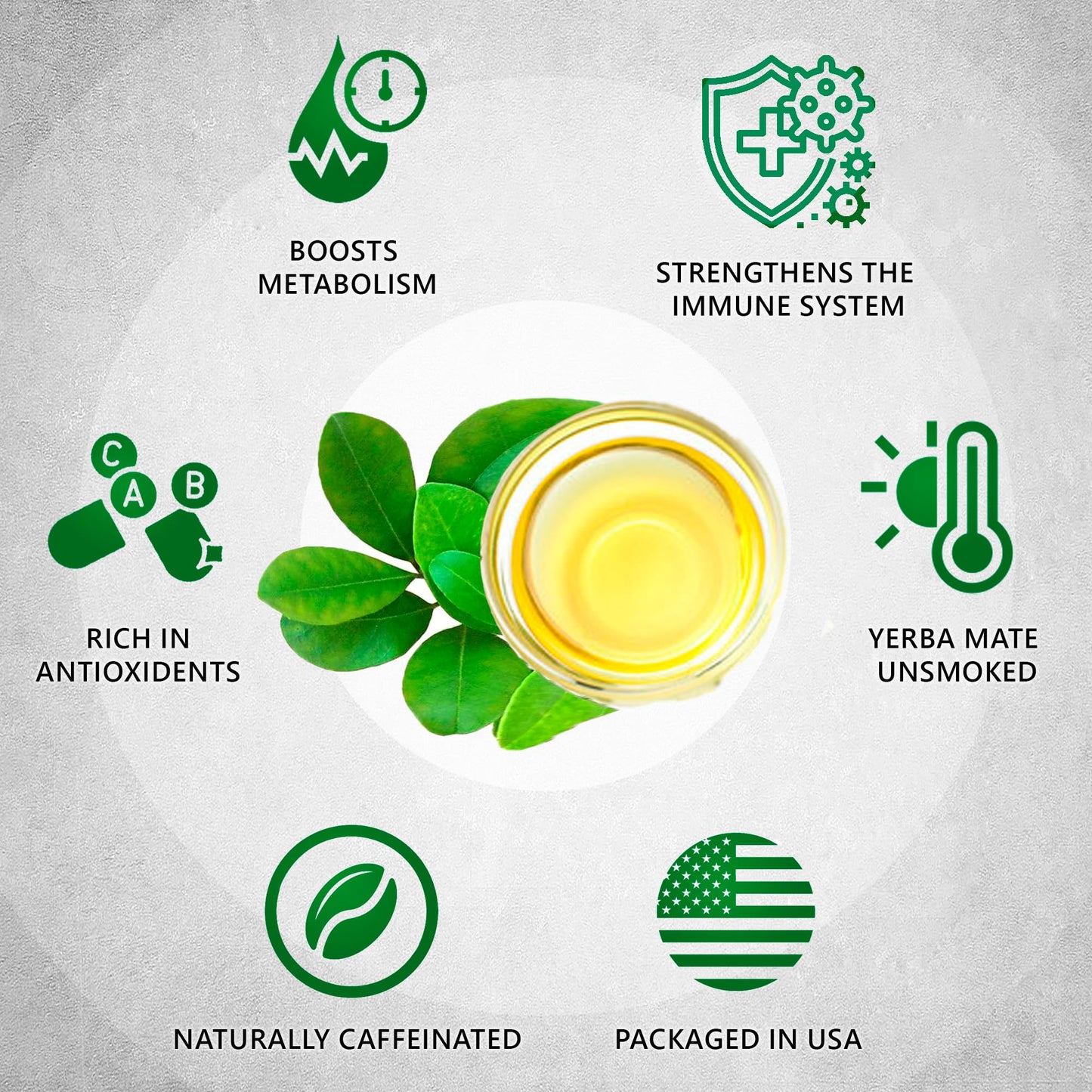 Yerba Mate Tea - Green Cut & Sifted - Unsmoked Energy Boost - 50 Tea Bags - Packed With Nutrients - Your Perfect Coffee Replacem