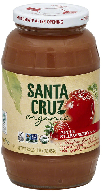 Santa Cruz Organic Strawberry Applesauce (12X23 Oz)