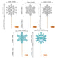 YCTHUNFISH 30 Pack Cupcake Toppers - Glitter Snowflake Picks - Light Blue - Perfect for Christmas, Baby Shower, Kids Birthday Party
