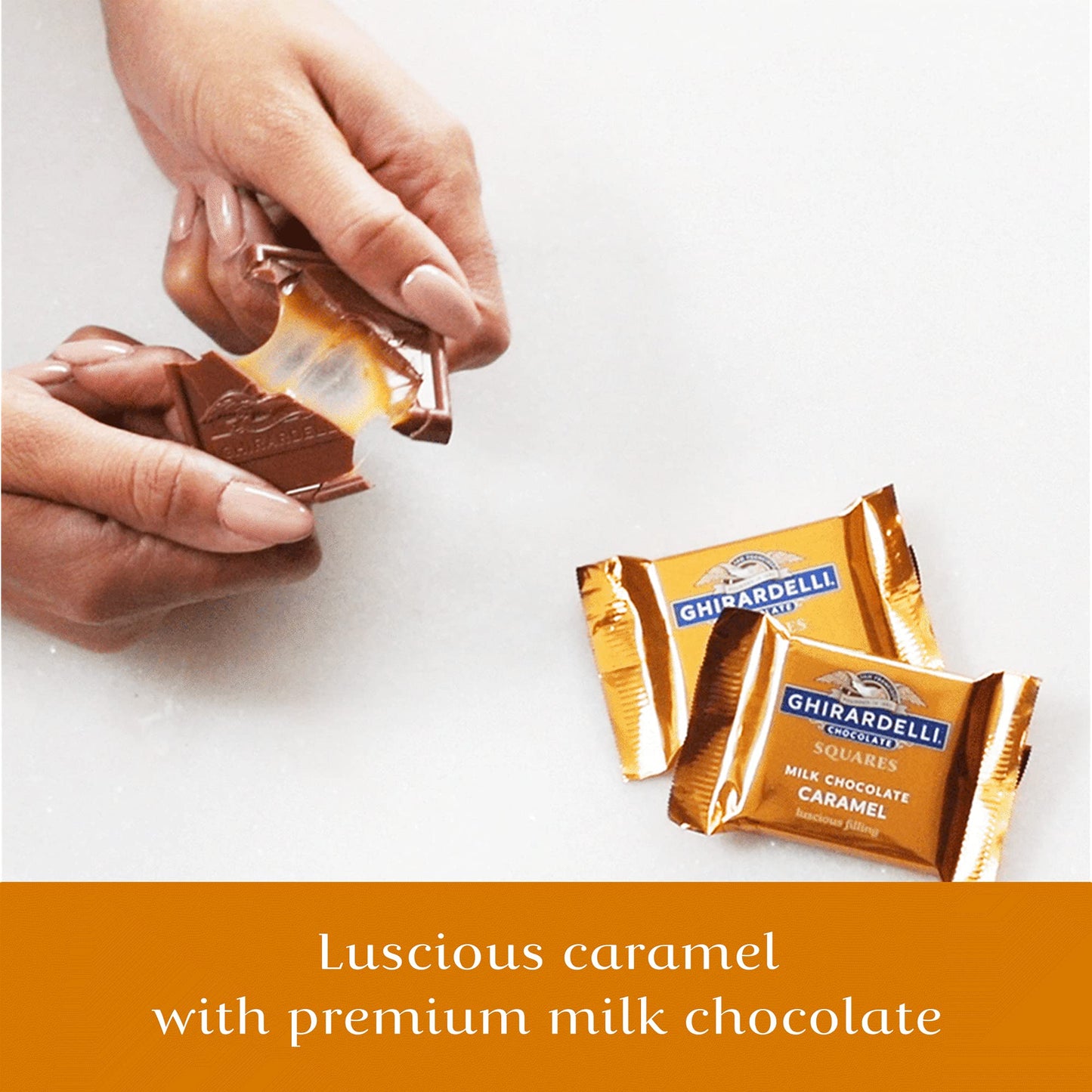Ghirardelli Milk Chocolate Caramel Squares, 5.32 Oz. Gift Bag