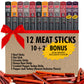 Jerky.Com 12-Pack Meat Stick Variety Pack - Includes Bonus Pepper Jack Turkey Sticks - Bold Meat & Snack Sticks Sampler | High Protein, Low Carb, Keto Friendly | Turkey, Ham, Pork, Beef Jerky Variety Pack | Jerky Gifts For Men