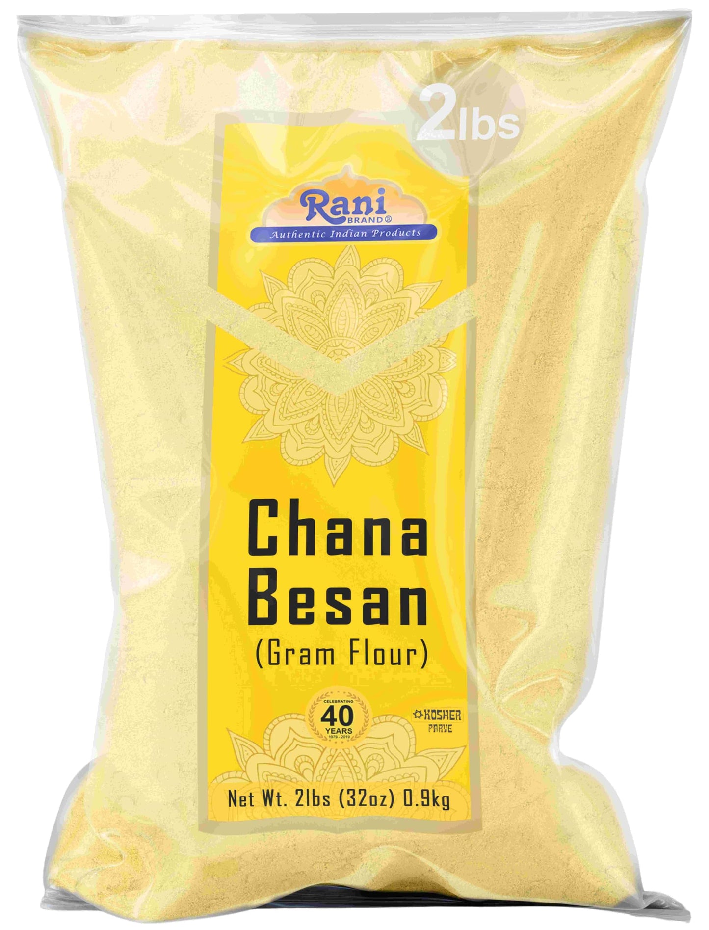 Rani Chana Besan (Chickpeas Flour, Gram) 32Oz (2Lbs) 908G ~ All Natural | Vegan | Gluten Friendly | Non-Gmo | Indian Origin