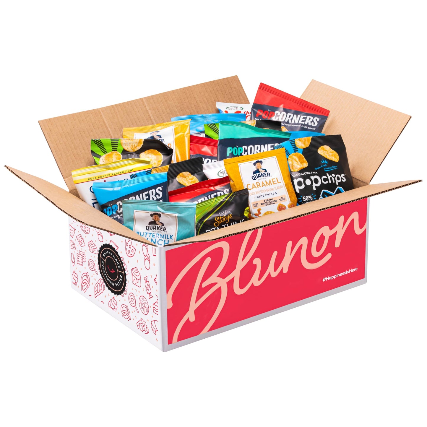 Snacks Variety Pack For Adults - Snack Box Care Package Gift Box - Bulk Healthy Snack Bag Assortment (34 Pack)