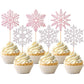 36 Pcs Snowflake Cupcake Toppers Glitter Winter Frozen Theme Cupcake Picks Little Snowflake Cake Decorations For Winter Wonderla