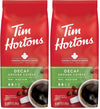 Tim Hortons 100% Arabica Medium Roast, Decaffeinated, Ground Coffee, 12 Ounce (Pack of 2)