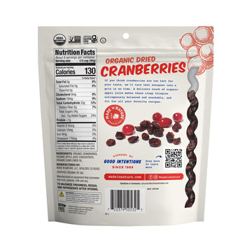 Made In Nature Organic Dried Cranberries, 12 Ounce (Pack Of 1) – Sweetened With Apple Juice, Non-Gmo, Unsulfured, Gluten Free