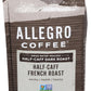 Allegro Coffee Half Caff, French Roast Ground Coffee, 12 Oz
