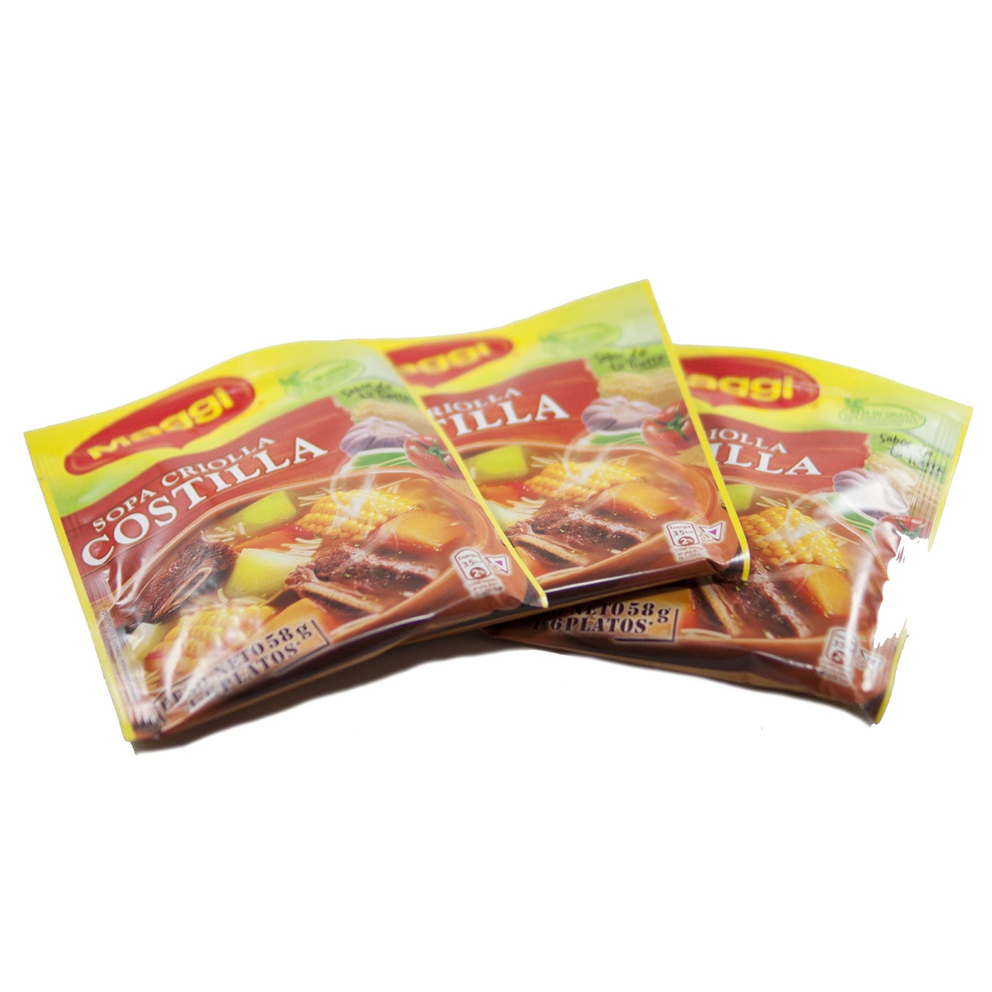Maggi Sopa Criolla Con Costilla Latin Soup With Rib (12 Pack)