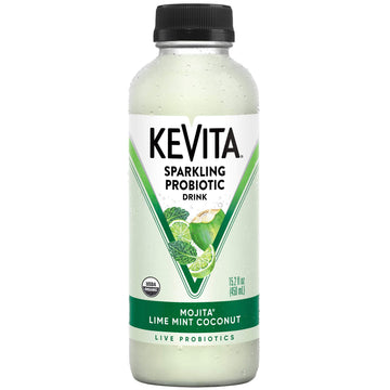 Kevita Sparkling Probiotic Drink, Mojito Lime Mint Coconut, 15.2 Fl Oz - Probiotics For Gut Health Support