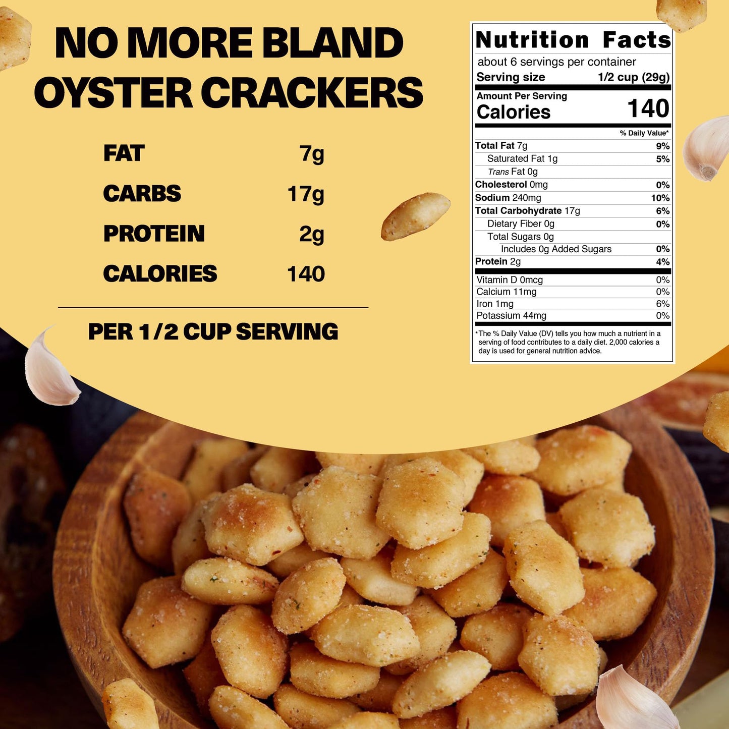 Wicked Mix Soup & Oyster  ers, Garlic Parmesan Flavor, 6 Oz (Pack of 3), Mini Puffed Salted Croutons for Soup and Salad