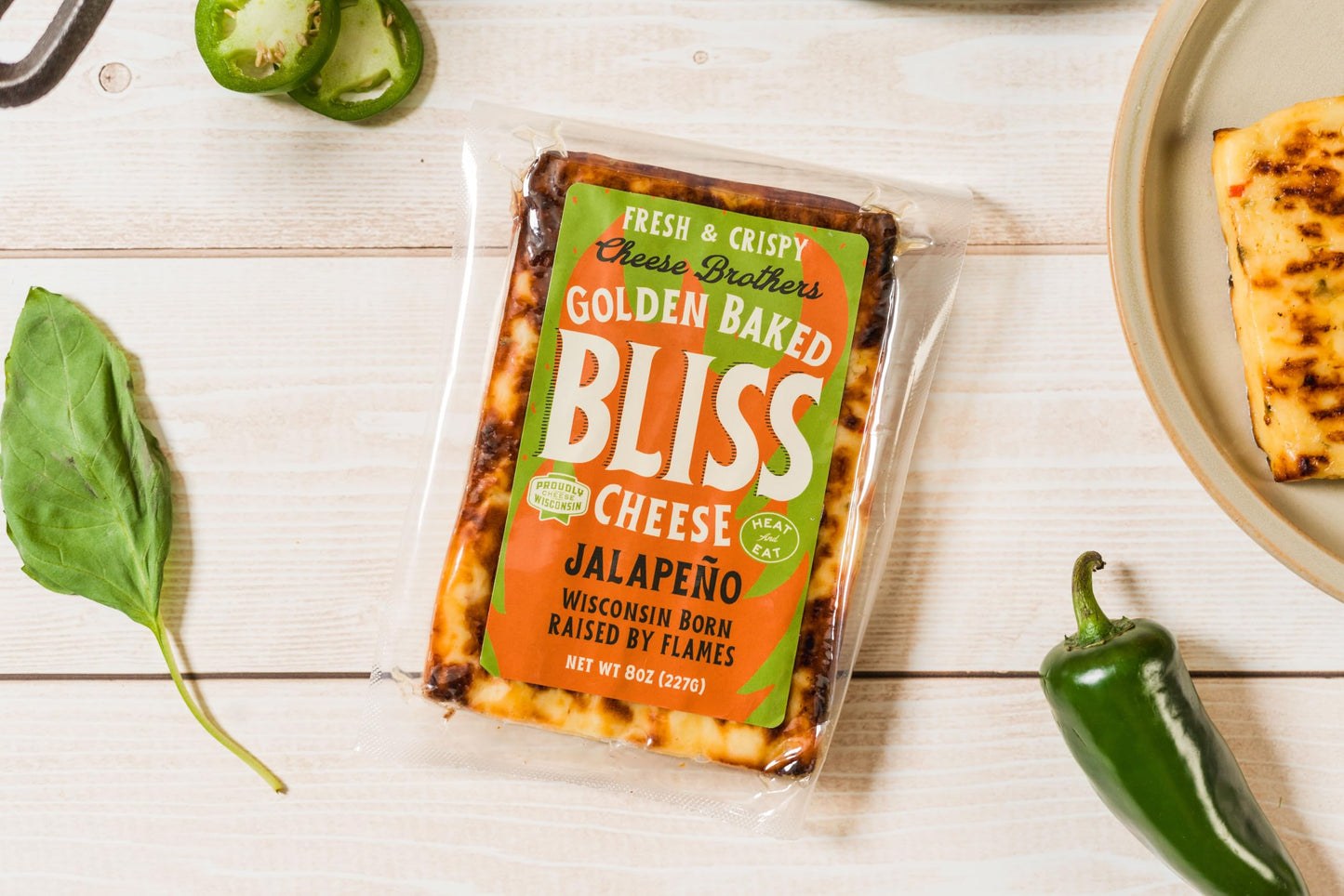CHEESE BROTHERS INC Golden Baked Bliss Cheese - Jalapeno - 7 Pack - Heat & Eat - Made in Wisconsin