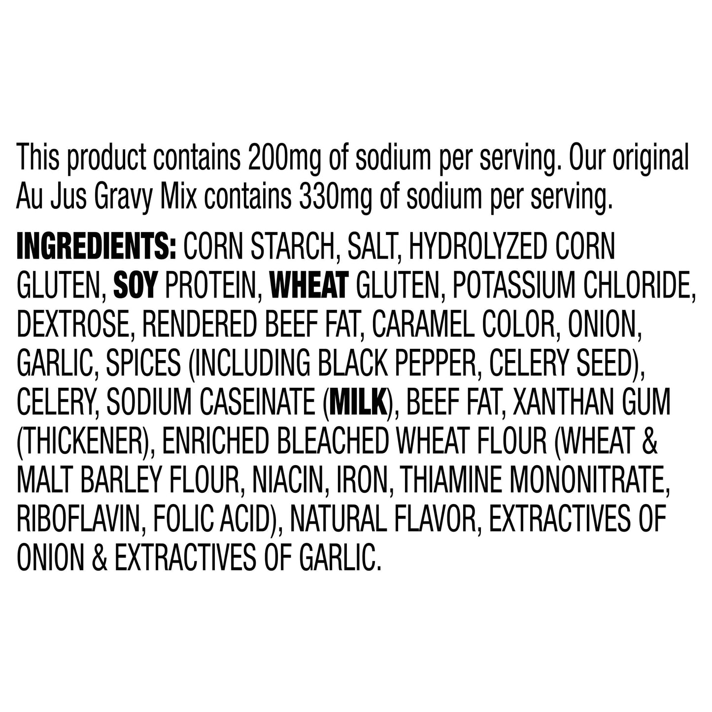 McCormick 30% Less Sodium Au Jus Gravy Mix  1 oz (Pack of 12)