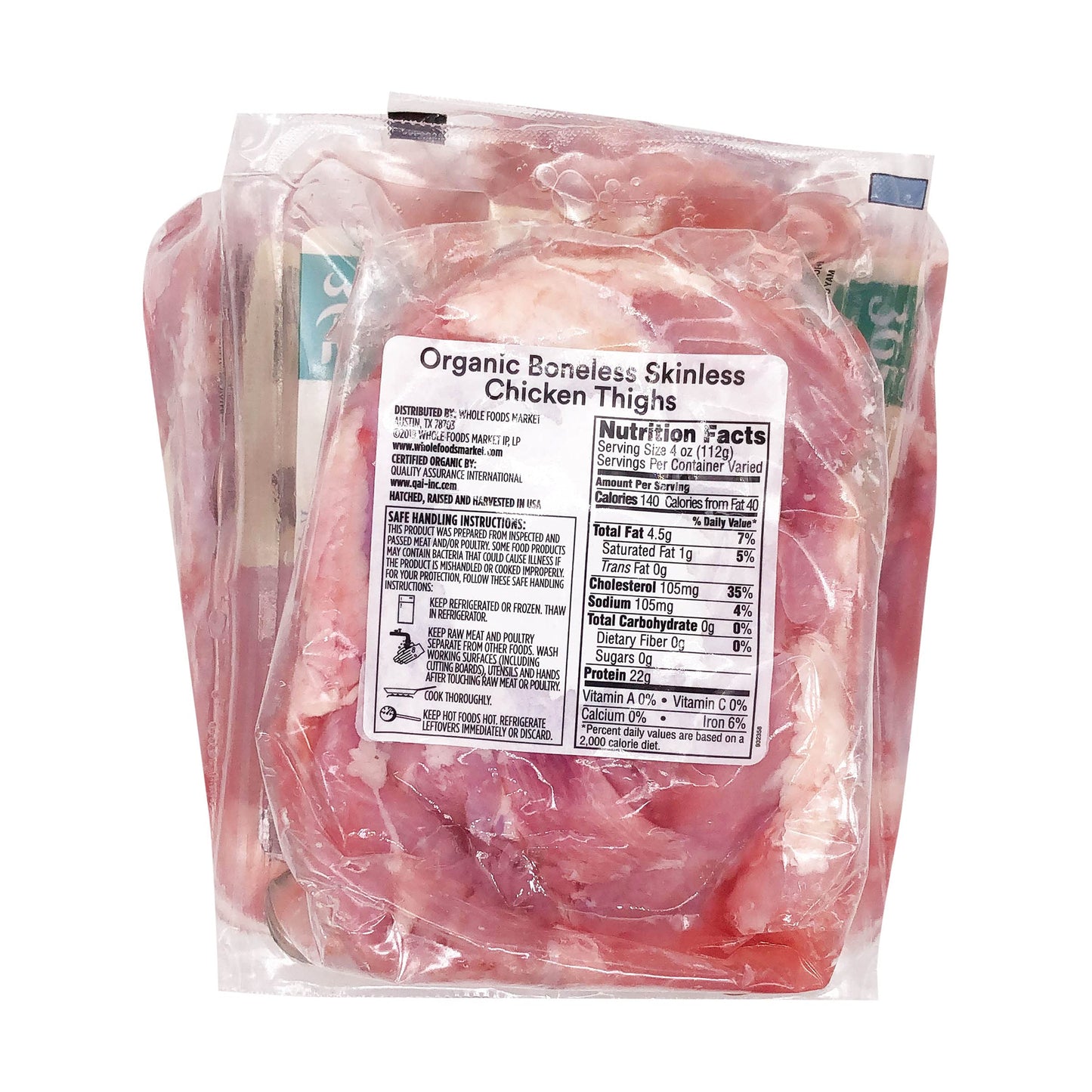 365 By Whole Foods Market, Organic Boneless Skinless Chicken Thighs
