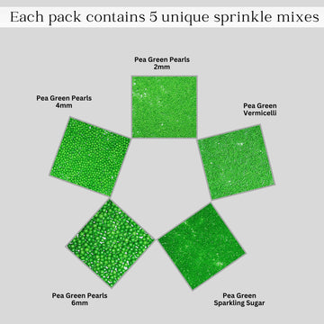 Confect Christmas Sprinkles For Cakes & Cupcakes - Party In Park Pea Green Sprinkles - Edible Celebration Mix With Dragees, Jimm