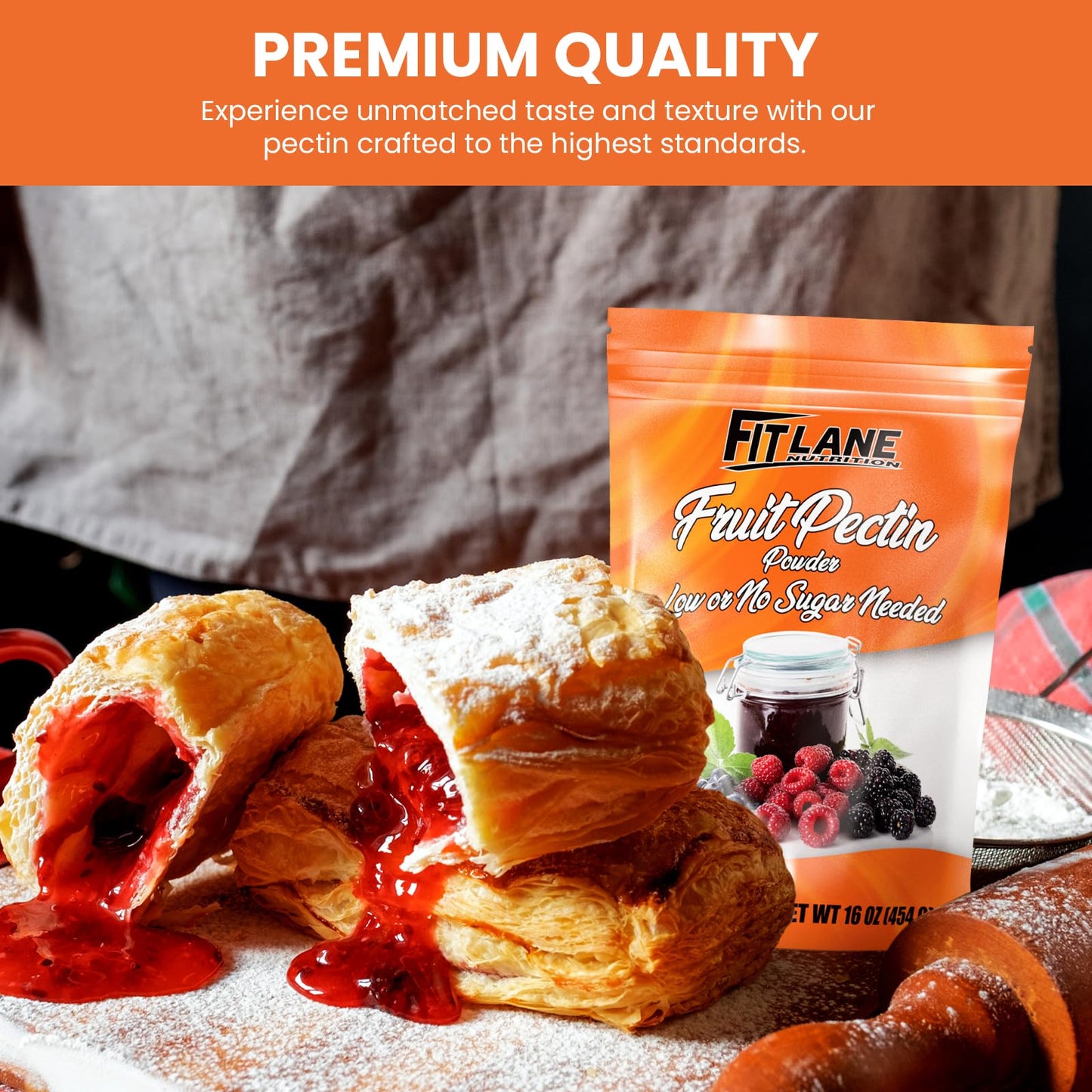 Low Sugar Pectin For Canning Jam And Jellies. Natural, Vegan And Non-Gmo. Premium Bulk Fruit Pectin For Jam Powder. 1 Lb (16 Oz)