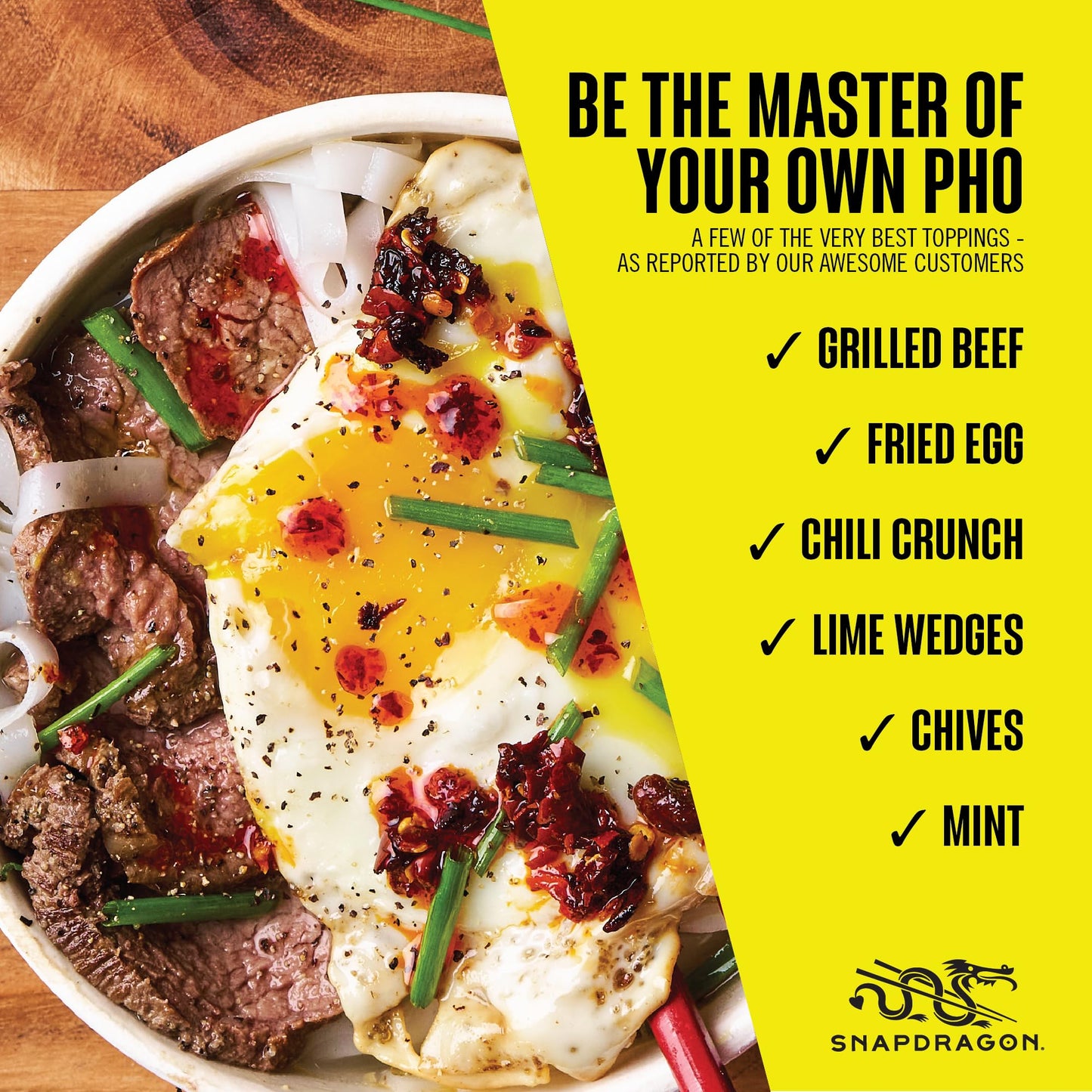 Snapdragon Pho Soup Bowl, Beef Pho, 2.1 oz (Pack of 6)