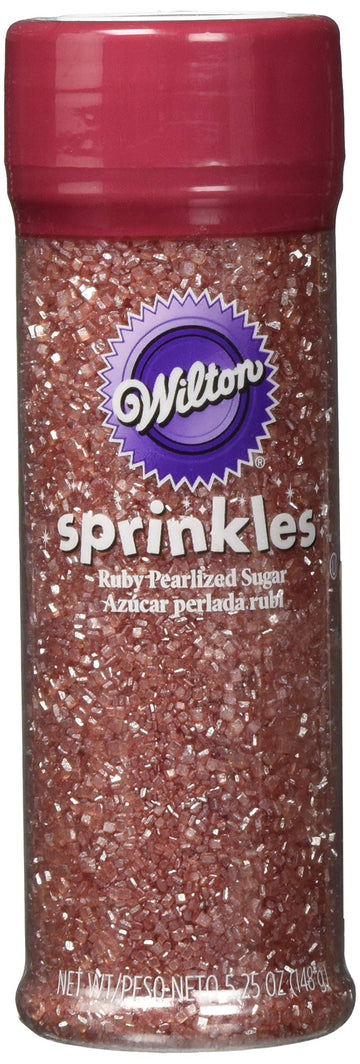 Wilton Pearilized Sugar Food Decorative, Ruby,Red