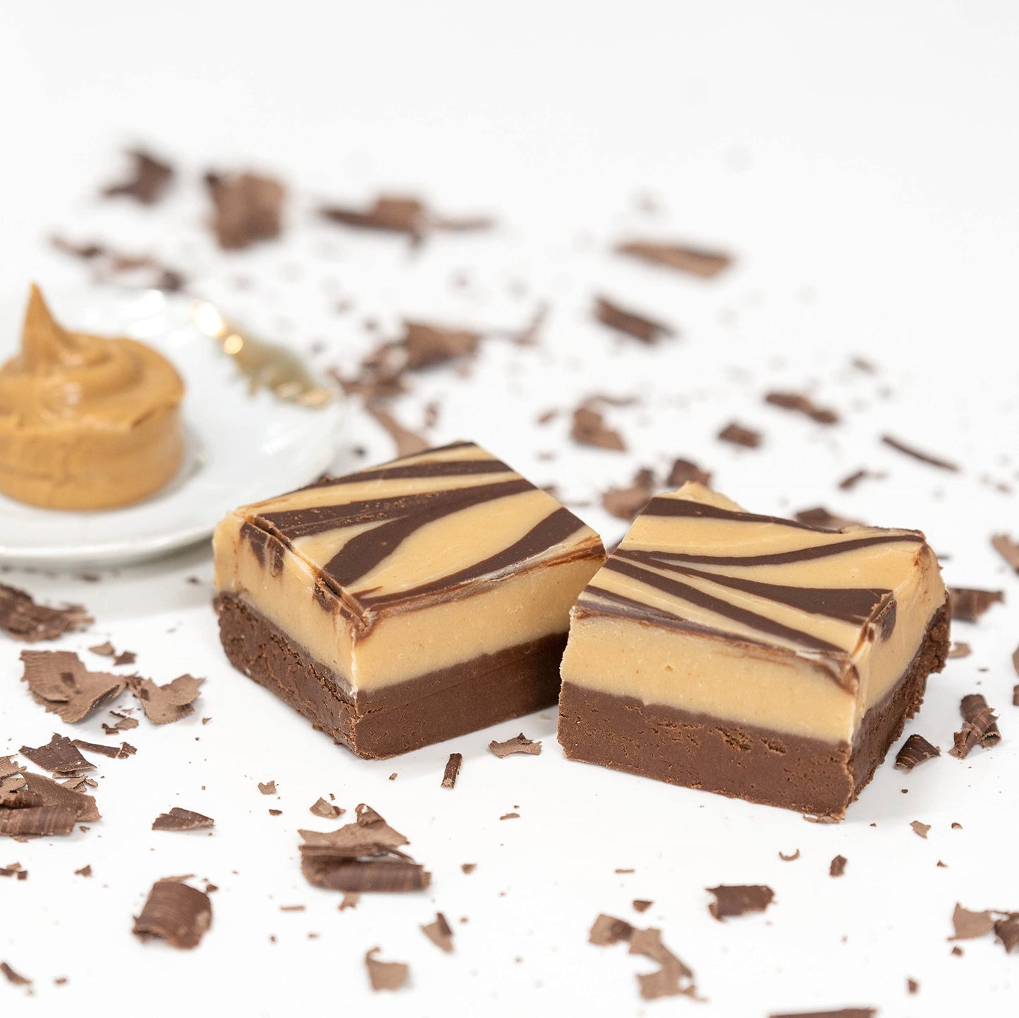 Valley Fudge Peanut Butter Chocolate Artisan Fudge Half Pound Package
