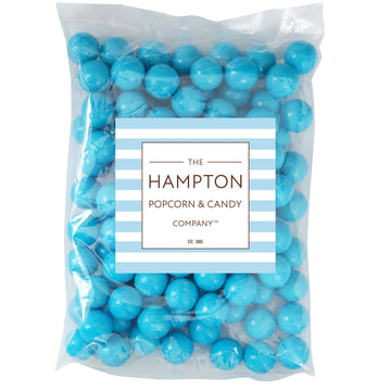 Blue Gumballs 1 Inch Gumballs, 2 Pound Bulk Bag (Approx. 110 Pieces), Blue Candy, Gumballs 1 Inch Blue, The Hampton Popcorn & Ca