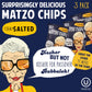 THE MATZO PROJECT Matzo Chips, Salted, Kosher, Vegan, Nut-Free, 6 Ounce (Pack of 3)