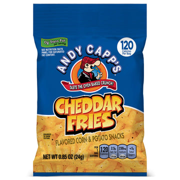 Andy Capp'S Cheddar Flavored Fries, 0.85 Oz, 72 Pack