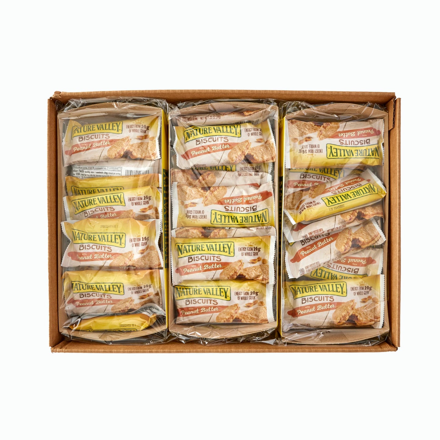 Nature Valley Biscuit Sandwiches, Peanut Butter Snack, 5 Ct, 6.75 Oz (Pack Of 12)