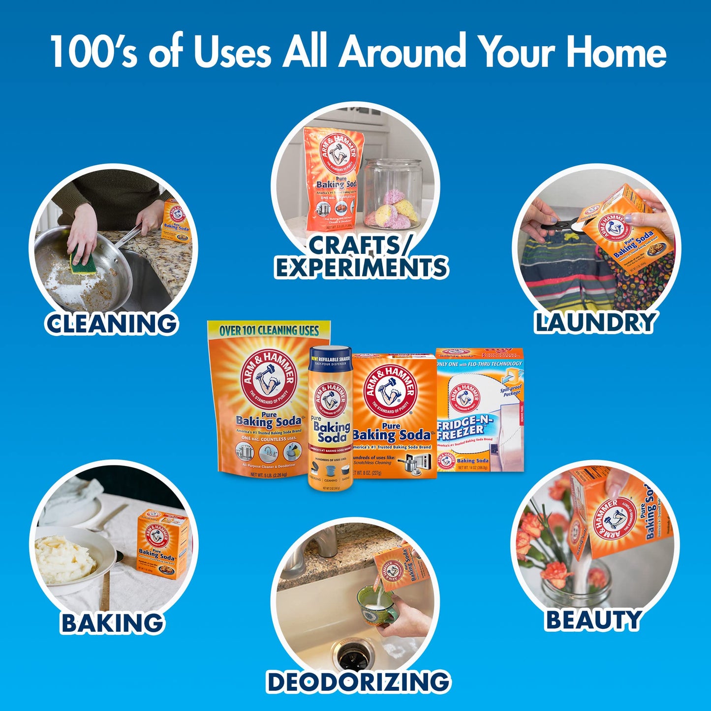 Arm & Hammer Baking Soda Shaker, 12 Oz (Pack of 6)
