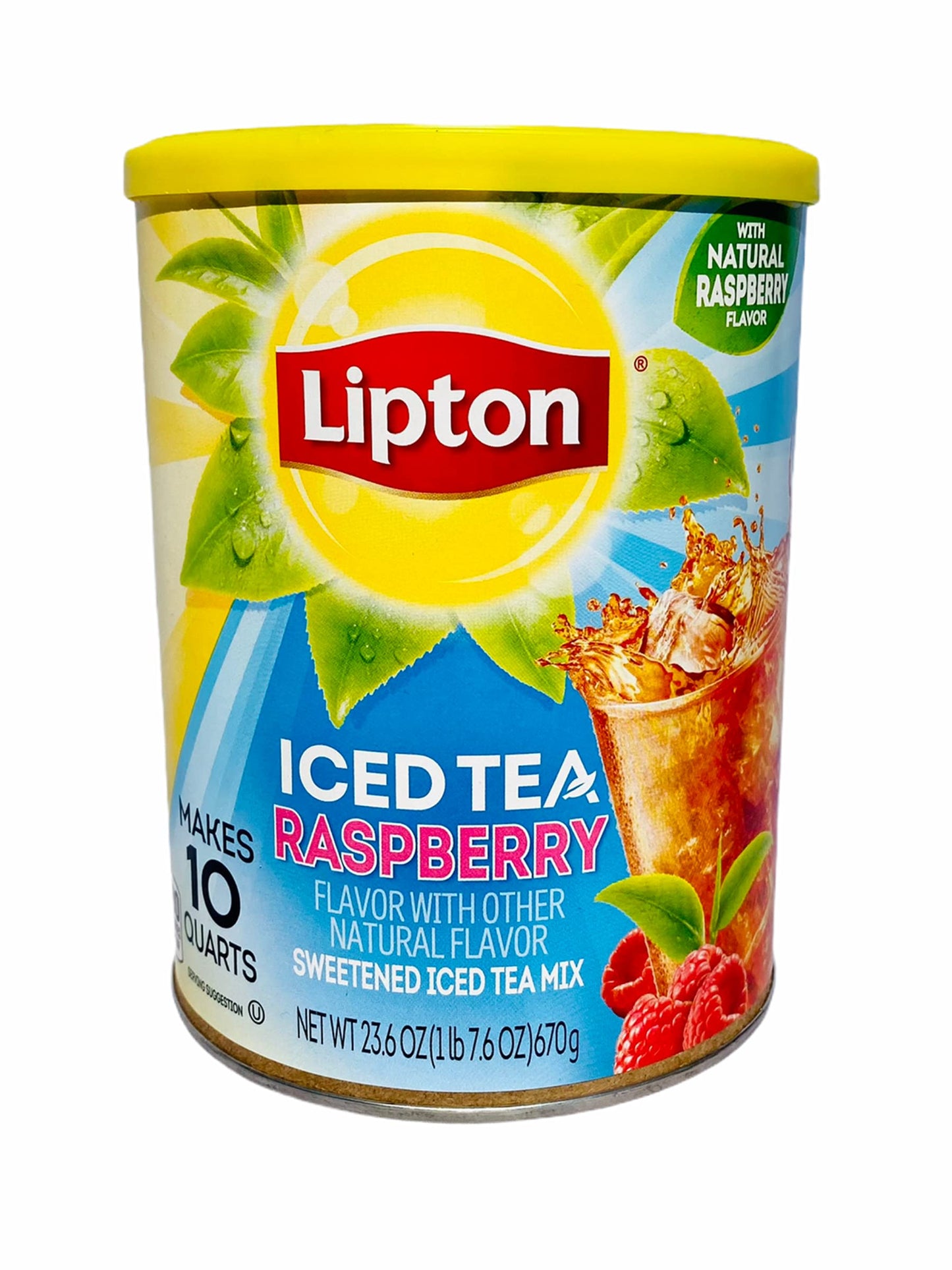 Lipton Raspberry Iced Tea Mix, Sweetened, Makes 10 Quarts
