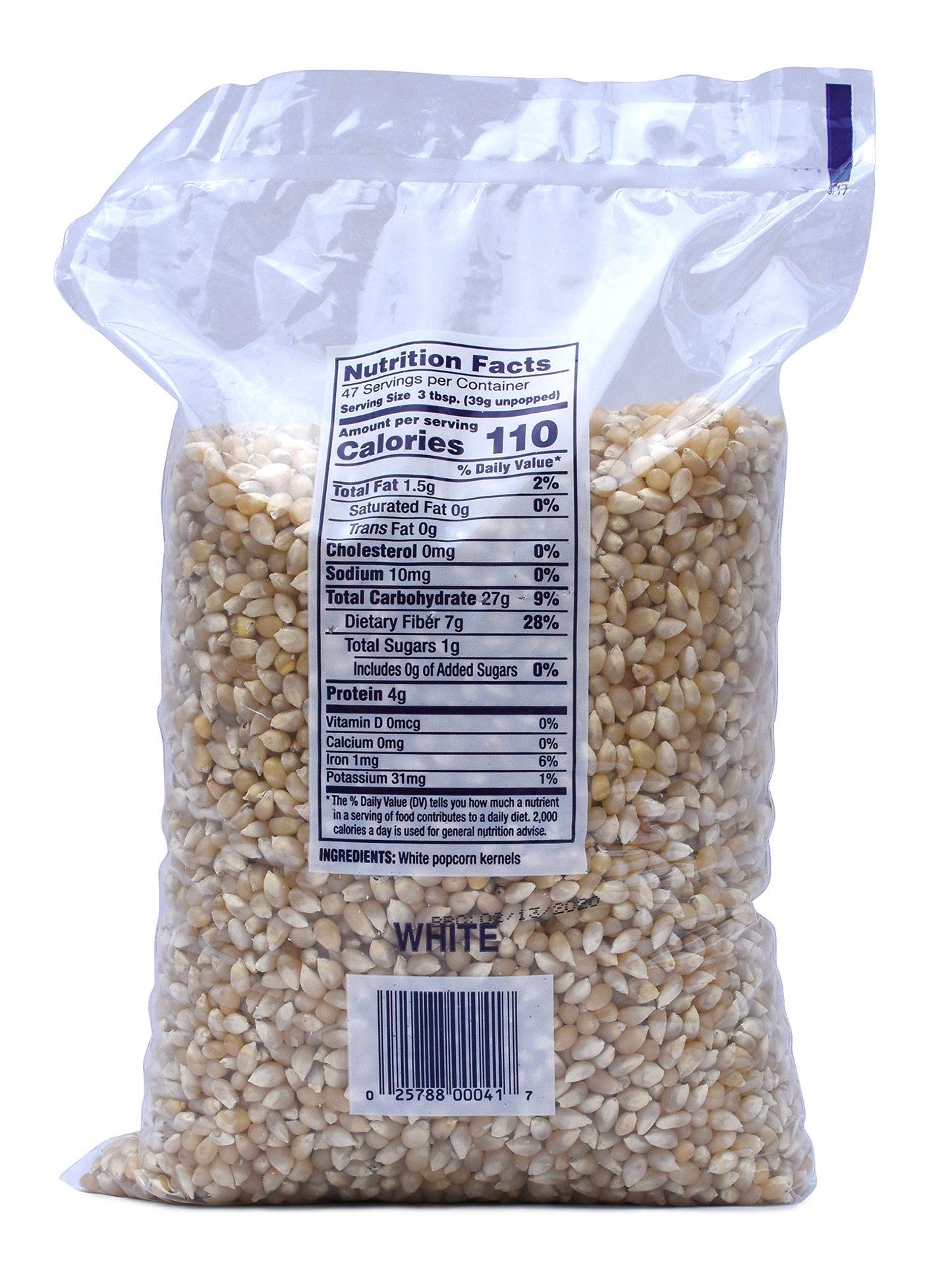Snappy White Popcorn Kernels, 4Lb Bags, 6 Pack