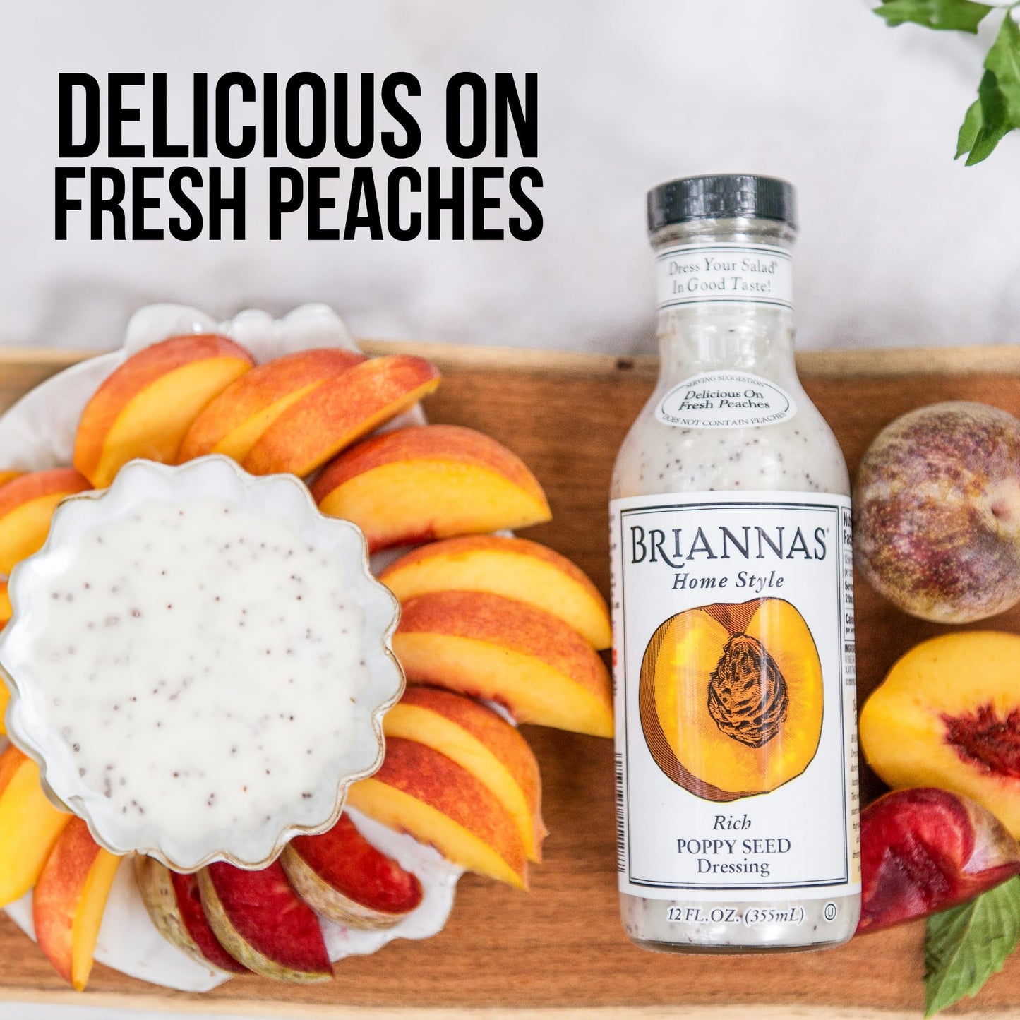 BRIANNAS Home Style Asiago Caesar & Poppy Seed Dressing Combo Pack, 12 Fl Oz Bottles, Gluten Free, 2 Pack