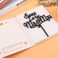LOVENJOY Gift Boxed Soon To Be Mr and Mrs Cake Topper Engagement Black, Frosted Acrylic