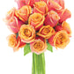 KaBloom Fresh Orange Roses Bouquet - 18 Long-Stem Flowers for Gifts - Model KADF2760-V999-A999