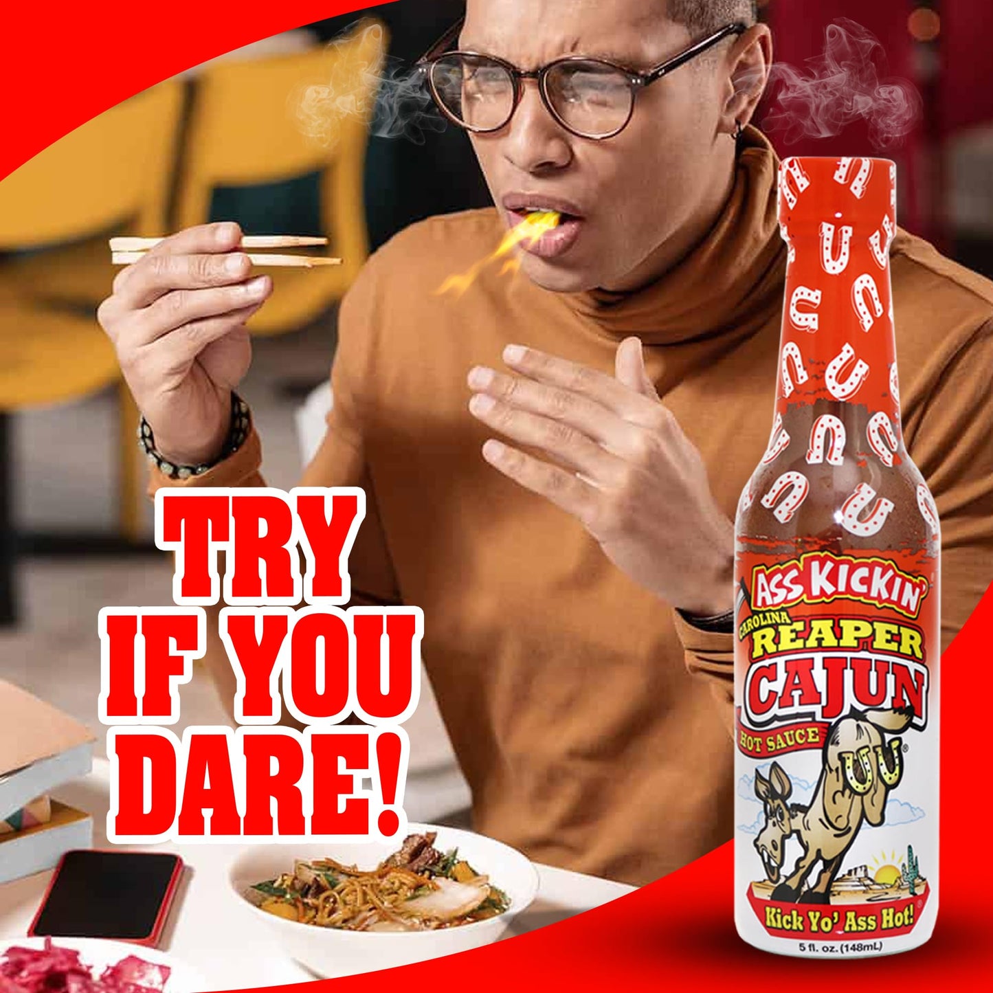 ASS KICKIN Carolina Reaper Cajun Hot Sauce - Gourmet Gift for Hot Sauce Lovers - Spicy Flavor