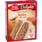 Betty Crocker Delights Super Moist Spice Cake Mix, Holiday Baking, 13.25 oz (Pack of 12)