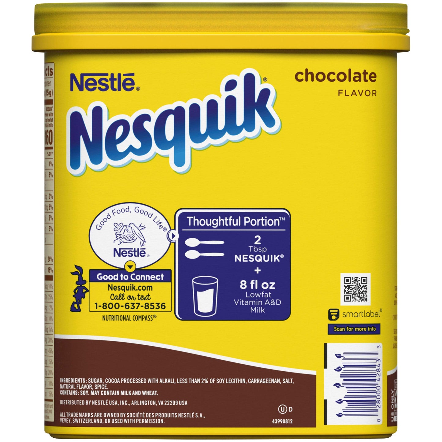 Nesquik Chocolate Flavor Powder Drink Mix Canister, 20.1 Ounce