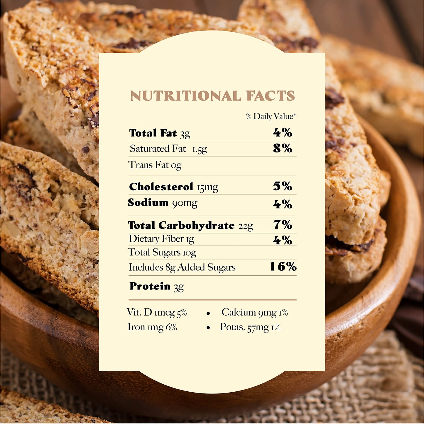 LOro Del Sud Chocolate Biscotti Cantuccini, Italian Cookies, 7 oz