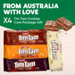 Tim Tam Cookies Gift, Snack Box, Australian Cookies Variety Pack with Chocolate Filling, 4 Pack Full of Original, Dark, Caramel